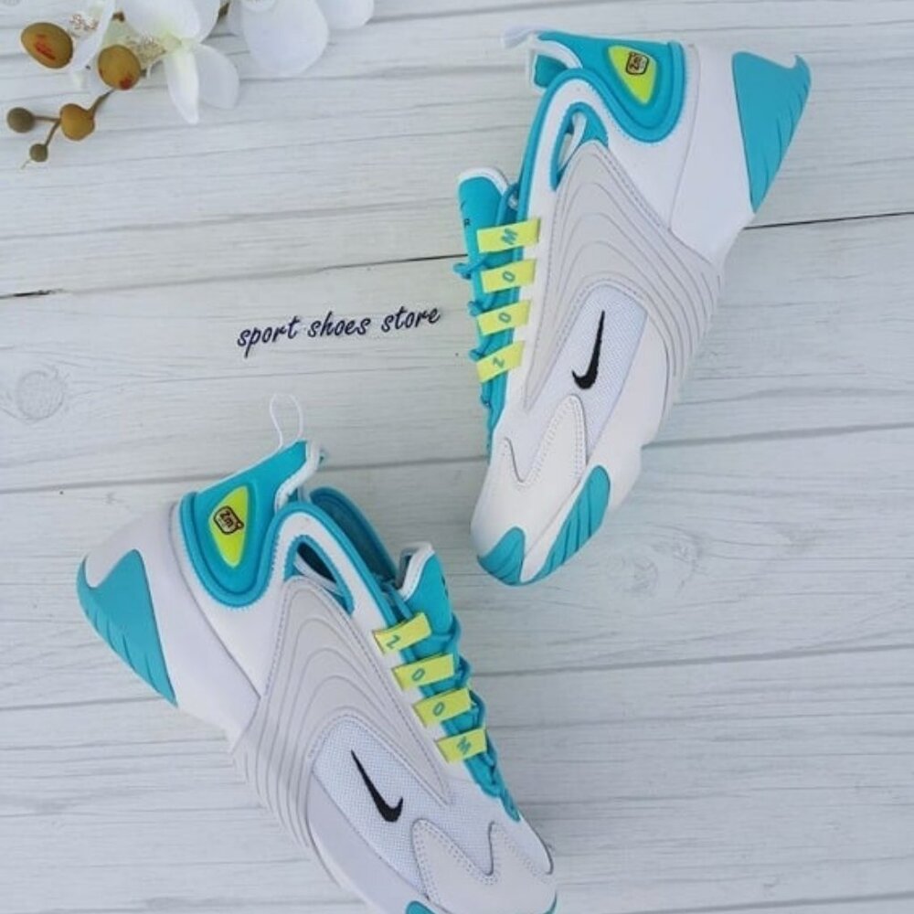 6 WOMEN'S NIKE WOMEN'S NIKE ZOOM 2K TEKNO  WHITE BLUE / SNEAKERS
